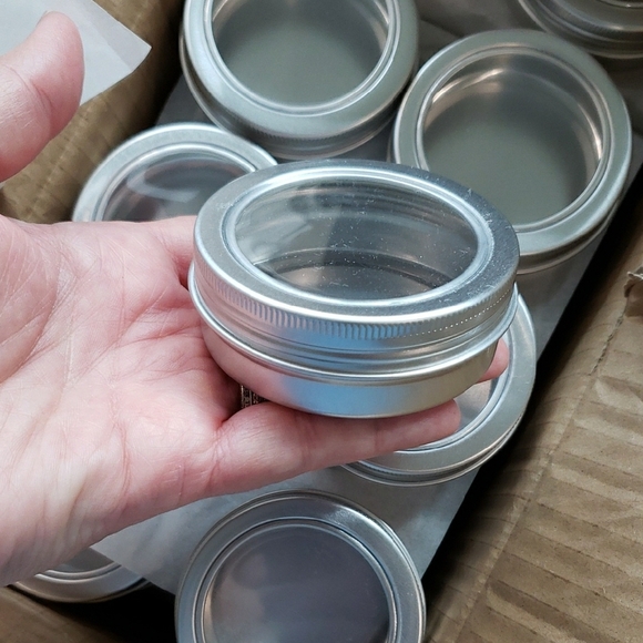 Set of Silver Metal Tins - Picture 2 of 2